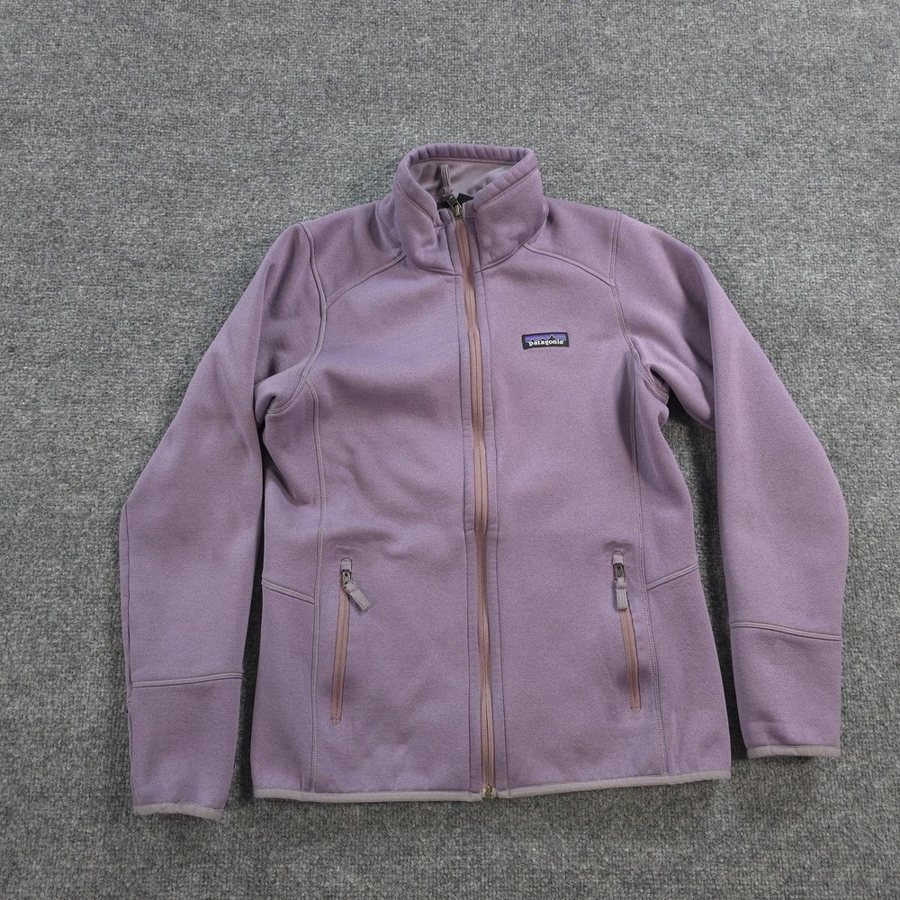 Patagonia Jacket Womens Medium Purple Full Zip Tech Fleece Hiking Camp Outdoors